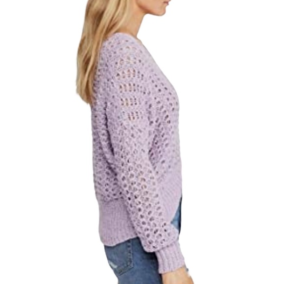 Free People Best of You Cropped Lavender Sweater - S - Picture 3 of 14
